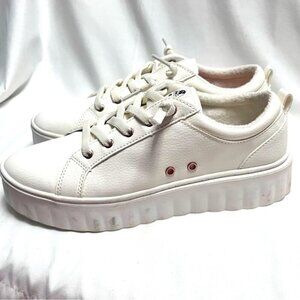 Roxy Chunky Platform Sneakers White & Rose Gold Size 10